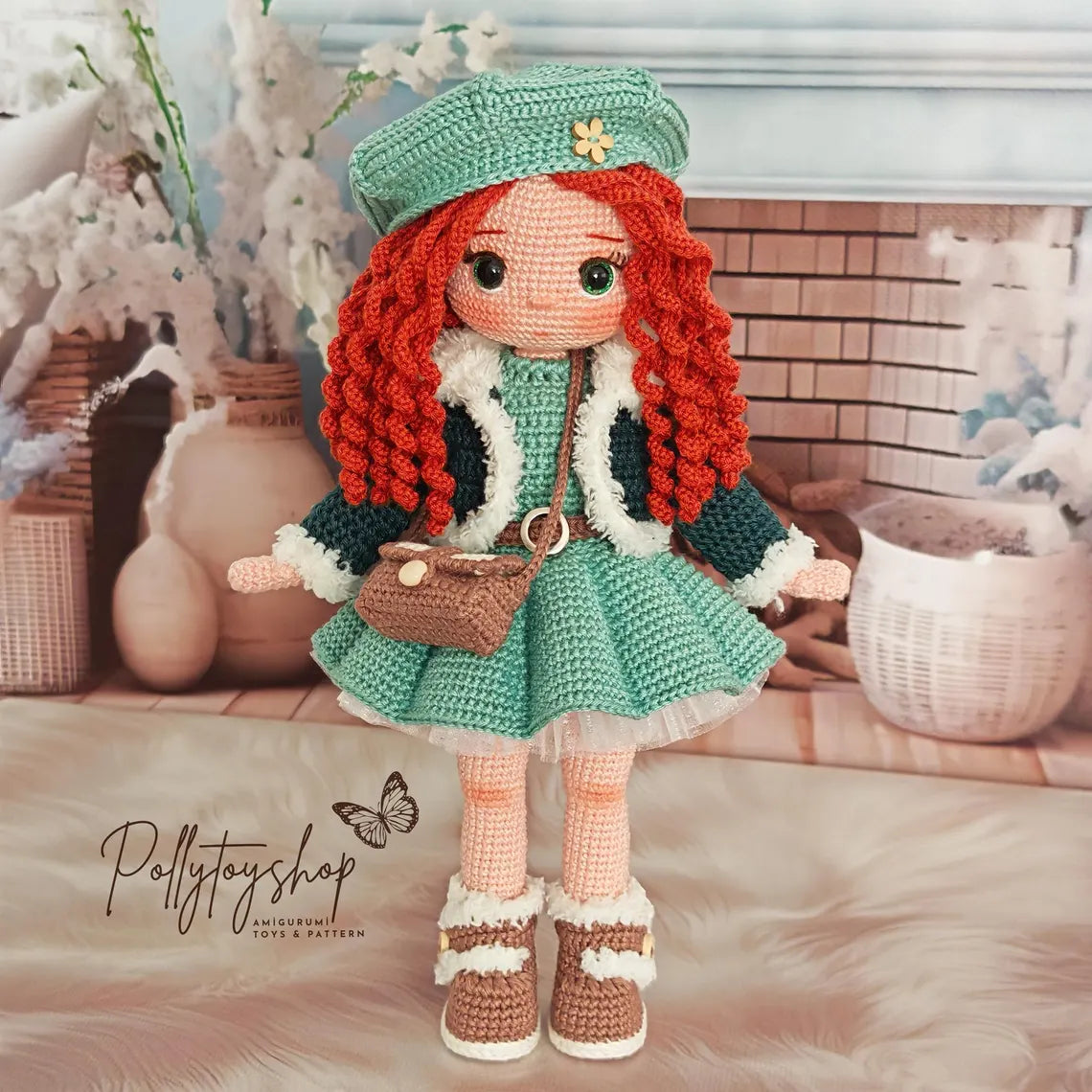 Amigurumi Doll | Perla Doll by Pollytoys | Handmade Crochet Toy | Gift for Kids